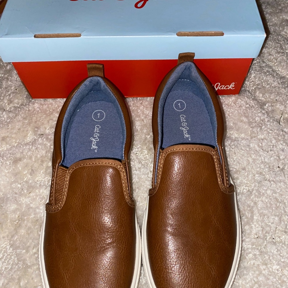 Cat & Jack Tan Slip-On Loafers for Men